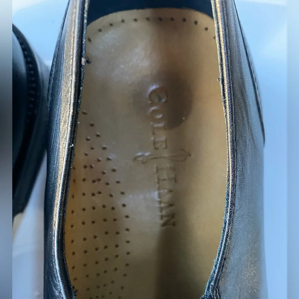 Cole Haan Black Leather Loafers Size 9.5 - Picture 4 of 8